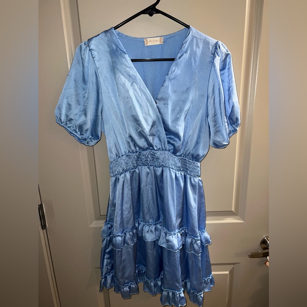 Altar’d State Blue Satin Dress Size Medium